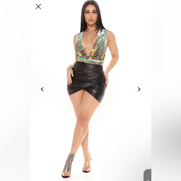 Don't Cross Me Faux Leather Mini Skirt - Black - Picture 2 of 12